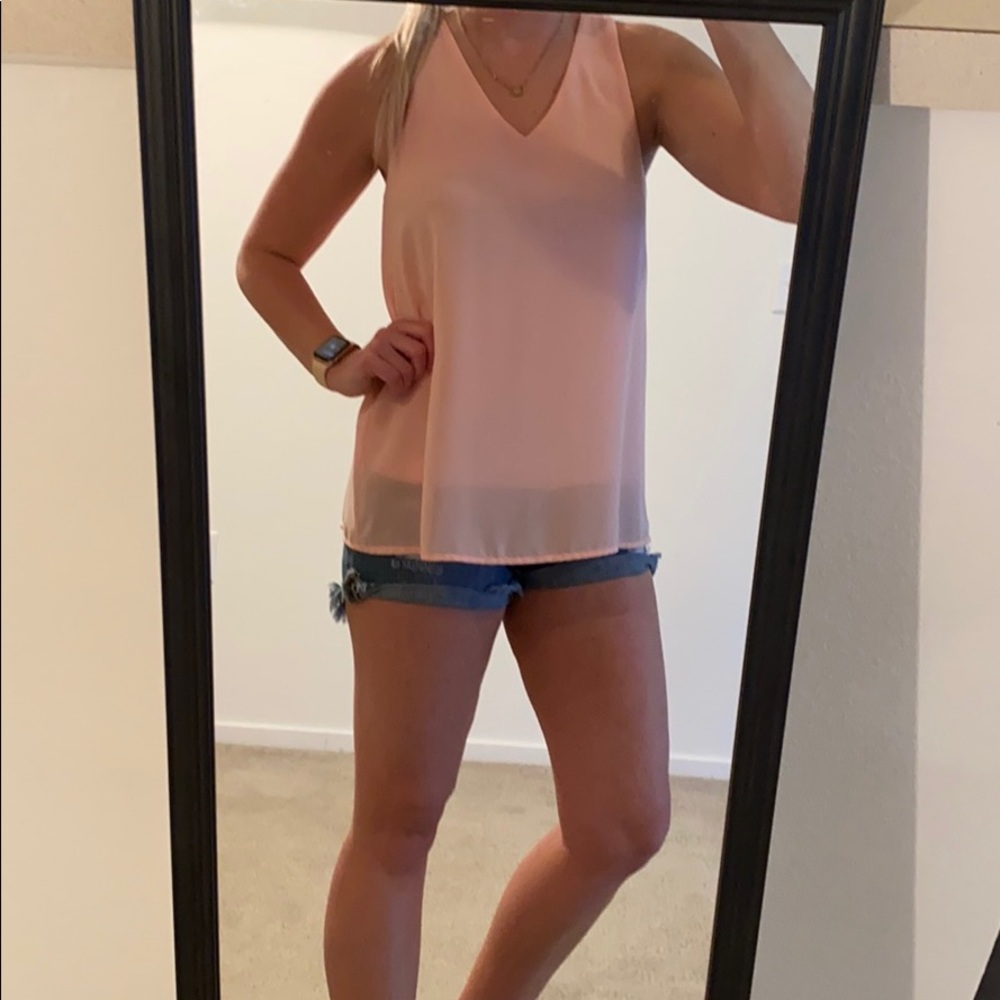 Light Pink Sleeveless Tank Top